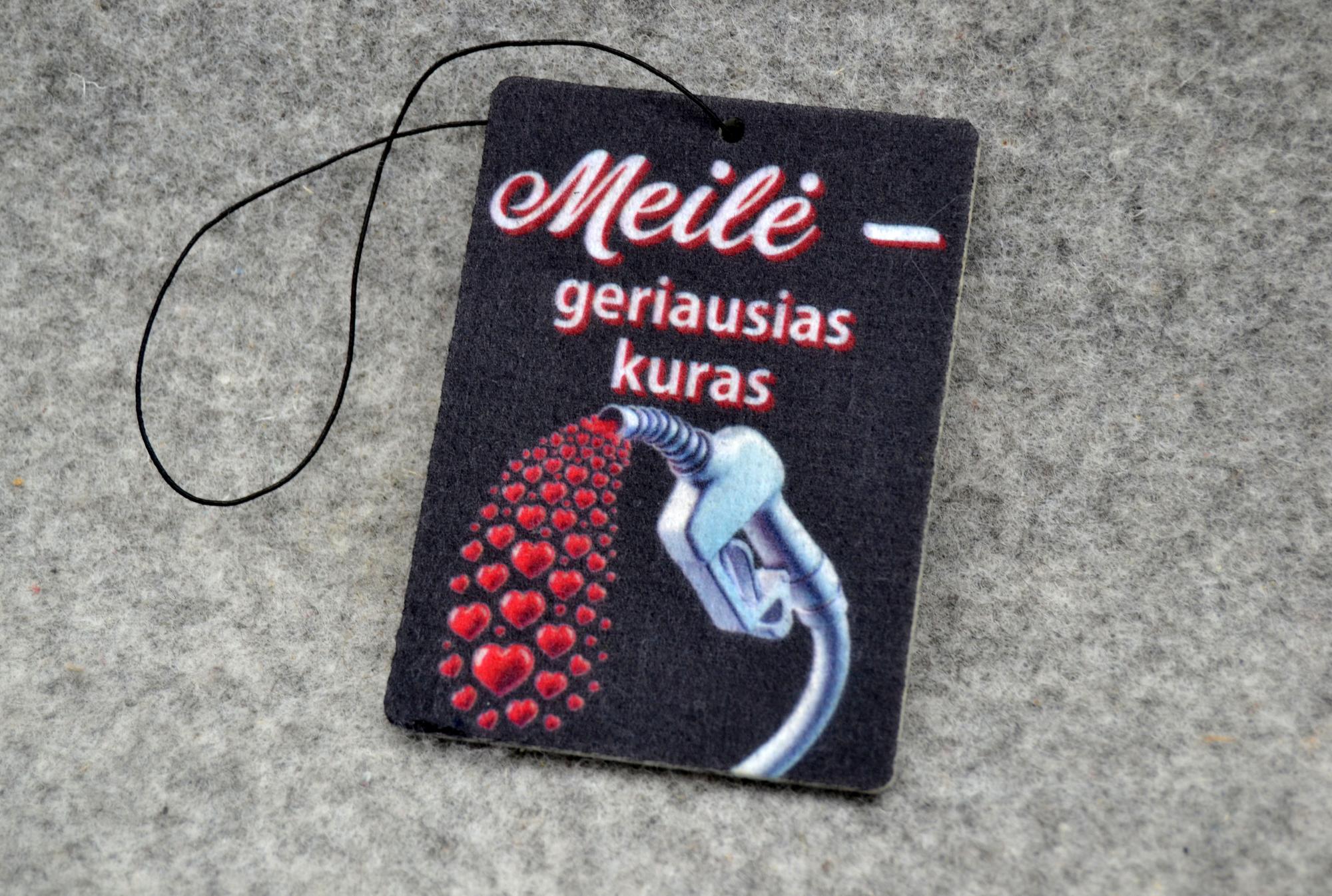 Automobilio kvapukas „Meilė – geriausias kuras”