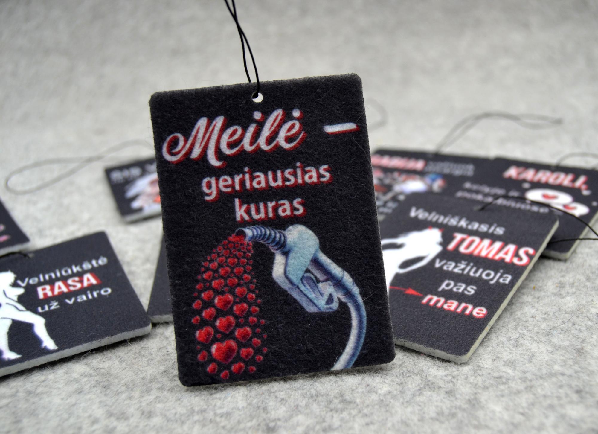 Automobilio kvapukas „Meilė – geriausias kuras”