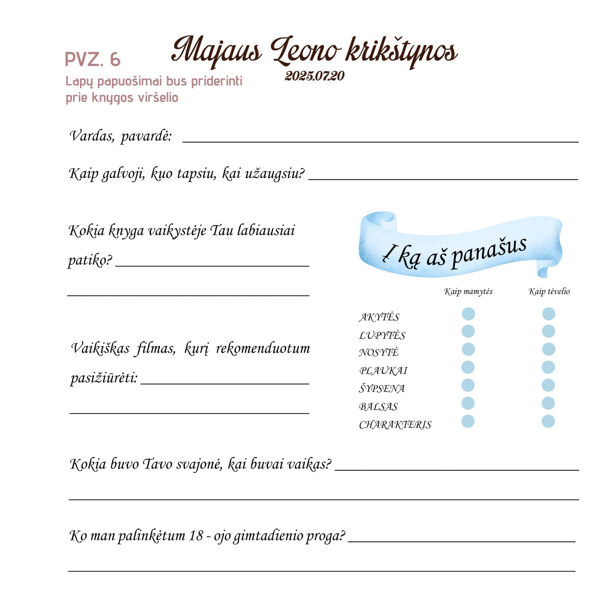 Palinkėjimų knyga mergaitės krikštynoms „Meškiukas su balionais“