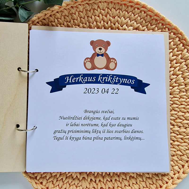 Palinkėjimų knyga „Meškiukas“