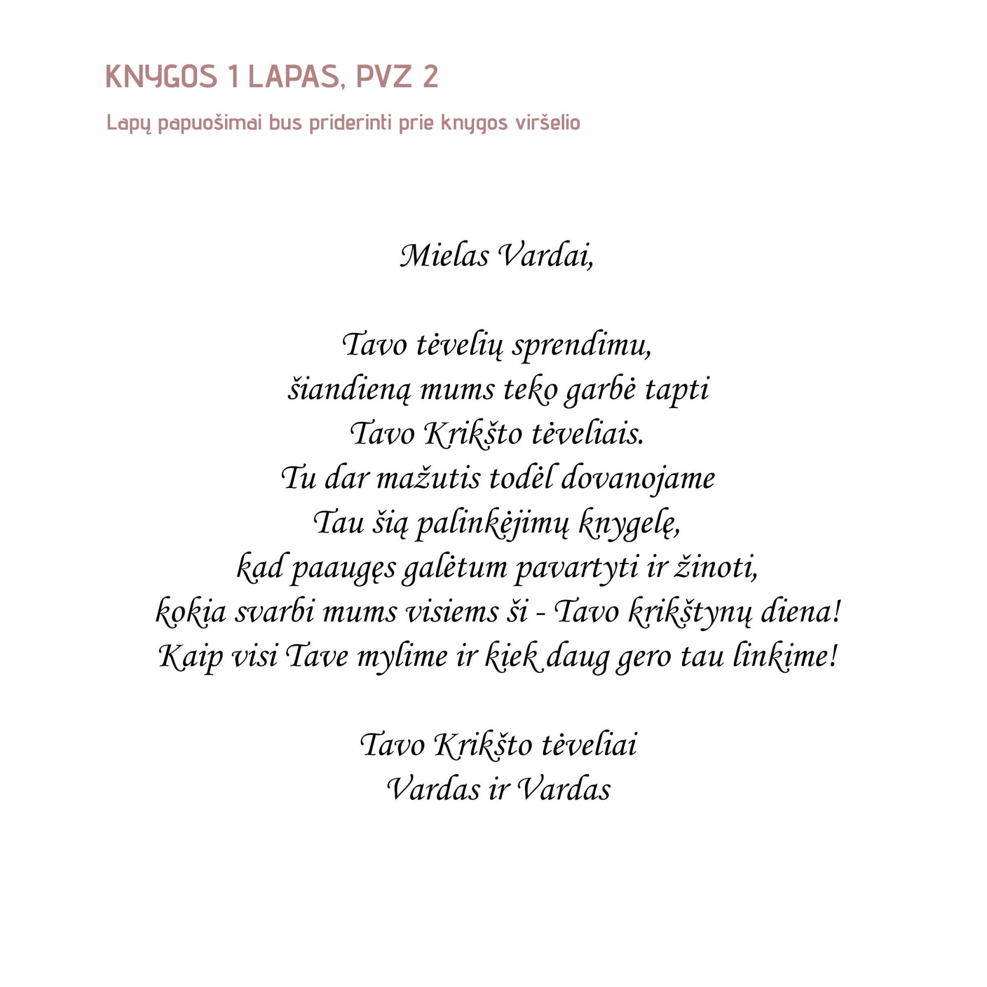Palinkėjimų knyga „Meškiukas“