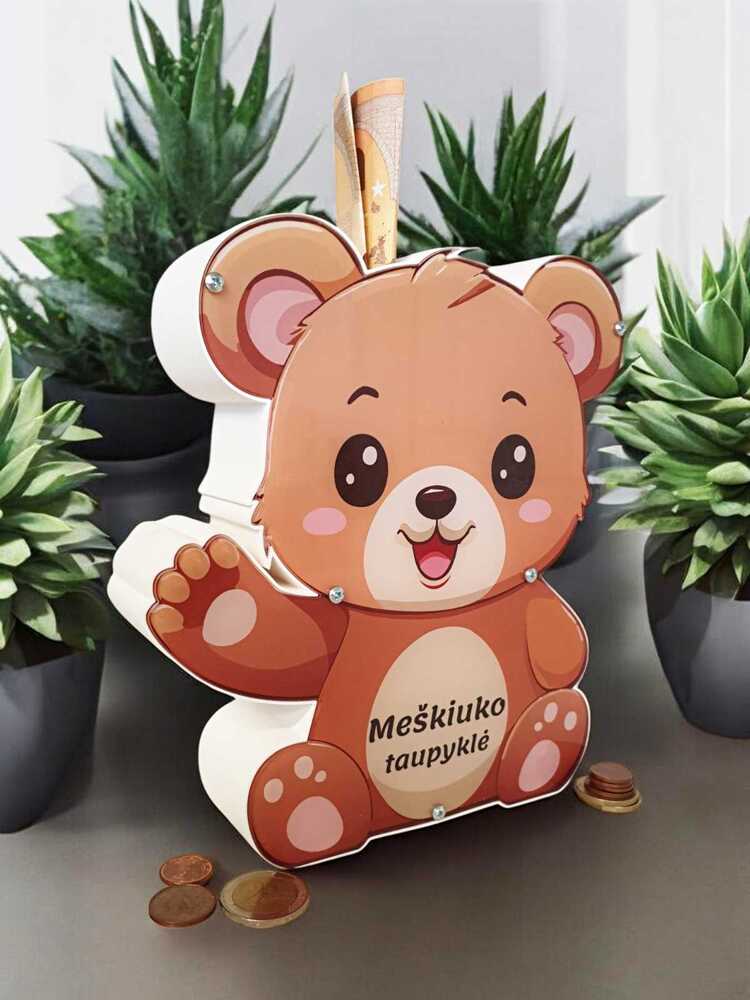 3D taupyklė Meškiukas „Meškiuko taupyklė“