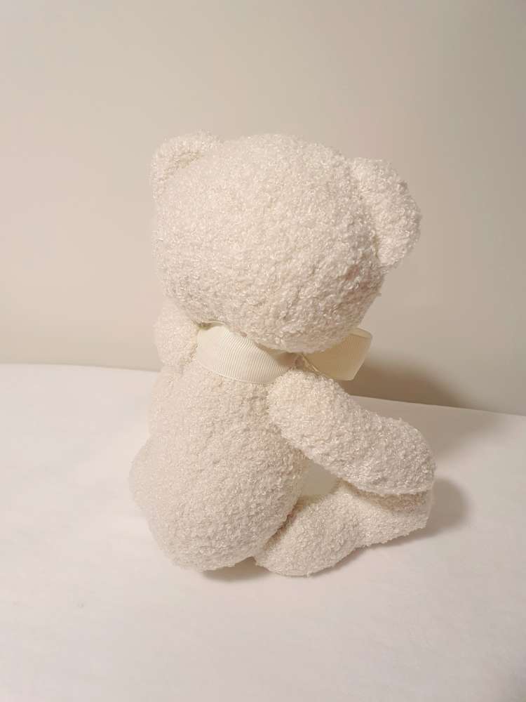 Meškiukas, siūtas iš Bukle  audinio, ūgis 30 cm