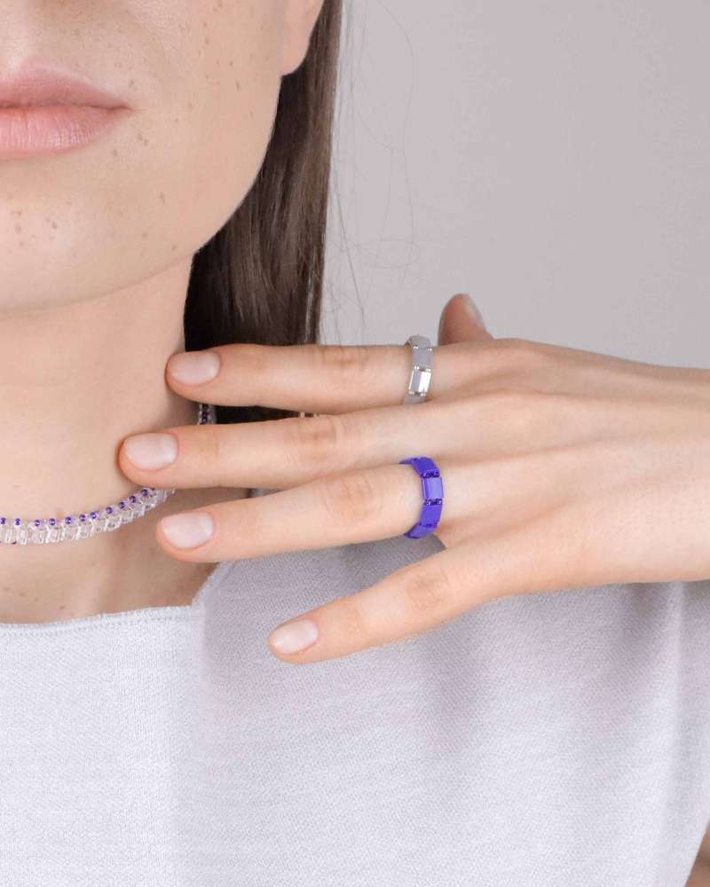 Violetinis PLATE žiedas