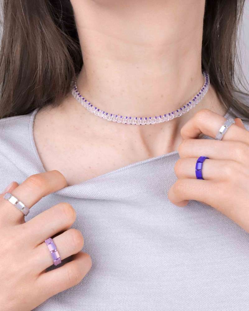 Violetinis PLATE žiedas