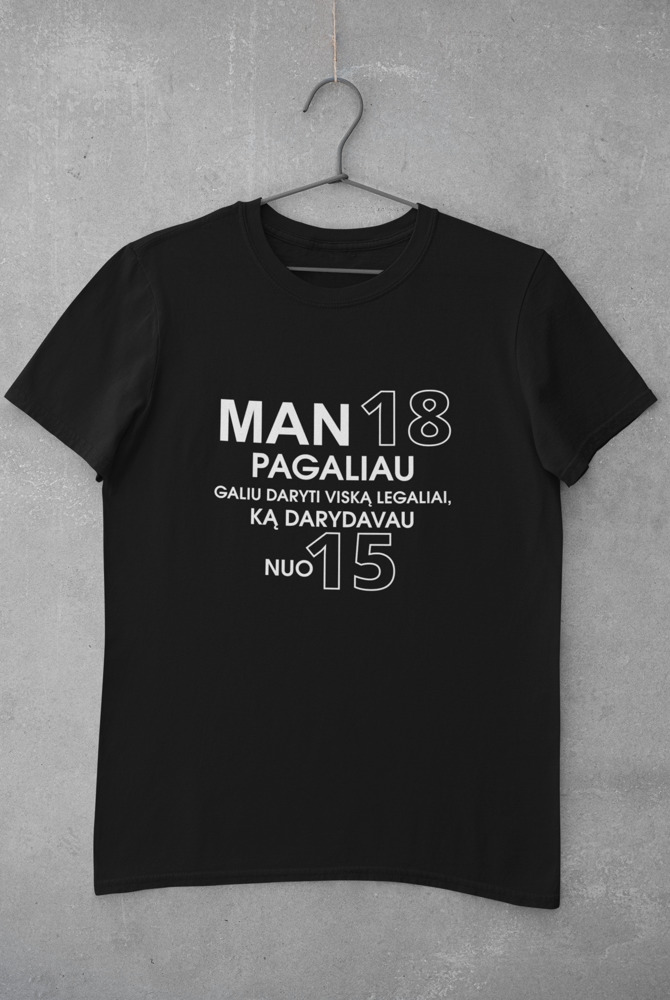 Moteriški marškinėliai „Man 18“