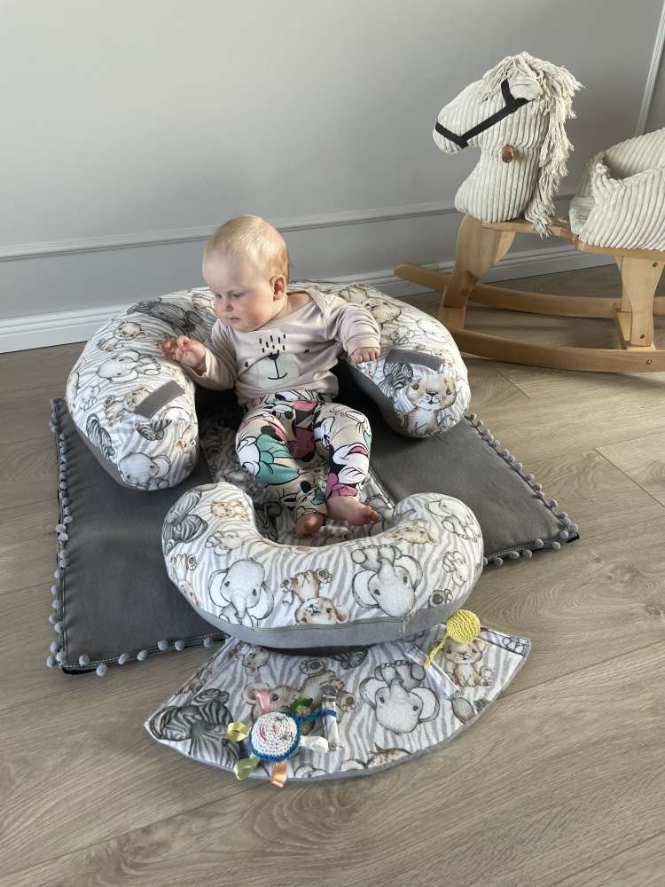 SĖDINUKAS su pailgu kilimėliu ,,RUDIEJI LIŪTUKAI,,