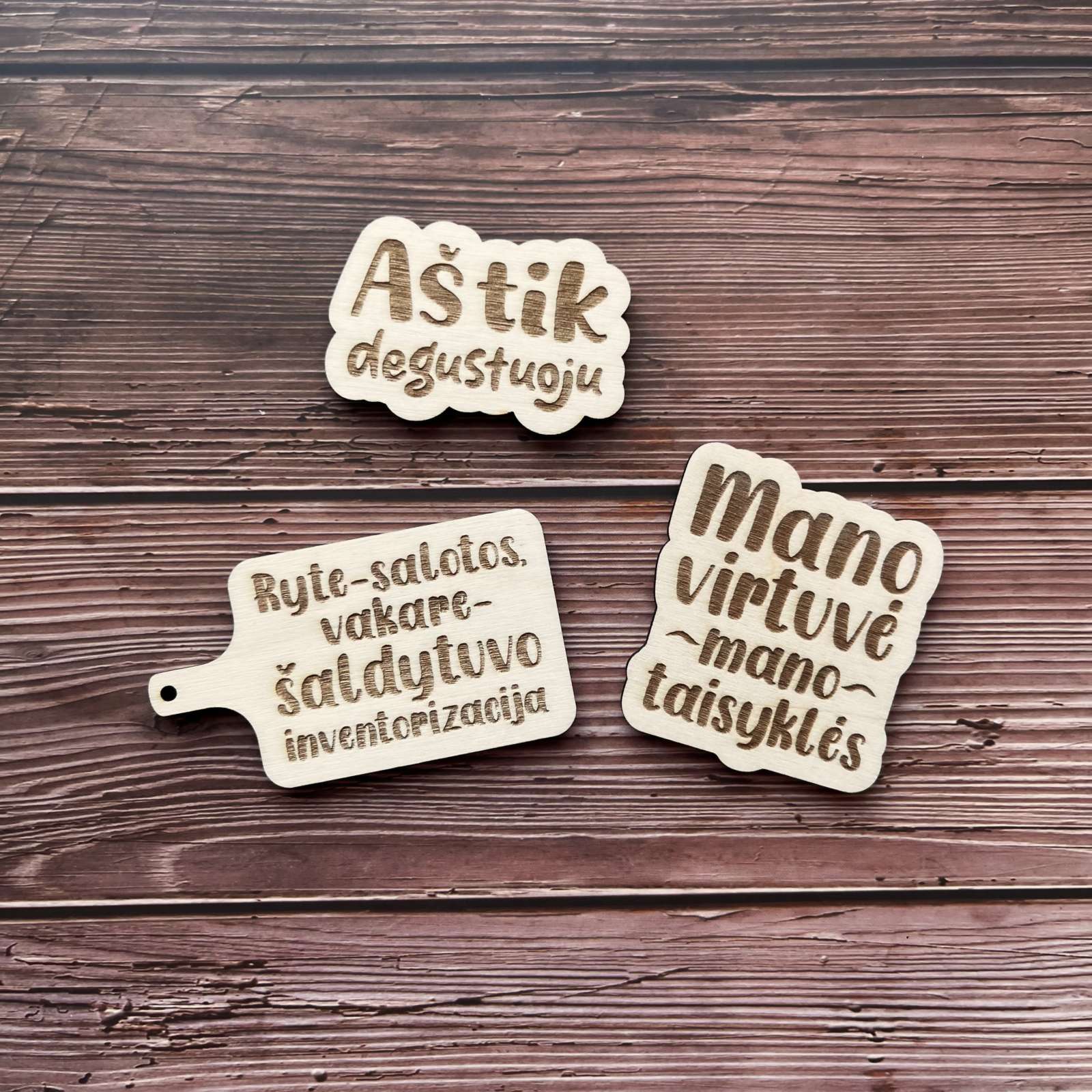 Magnetukų rinkinys virtuvės dekorui
