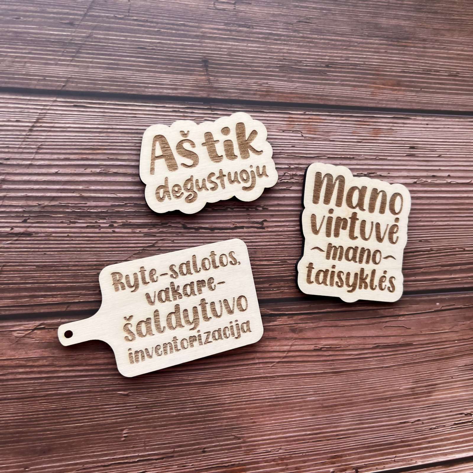 Magnetukų rinkinys virtuvės dekorui