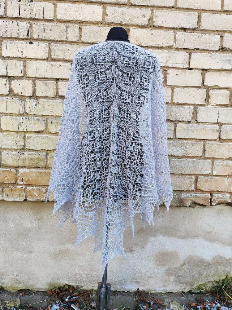 Pilka alpakos skraistė, šilta pilka skara