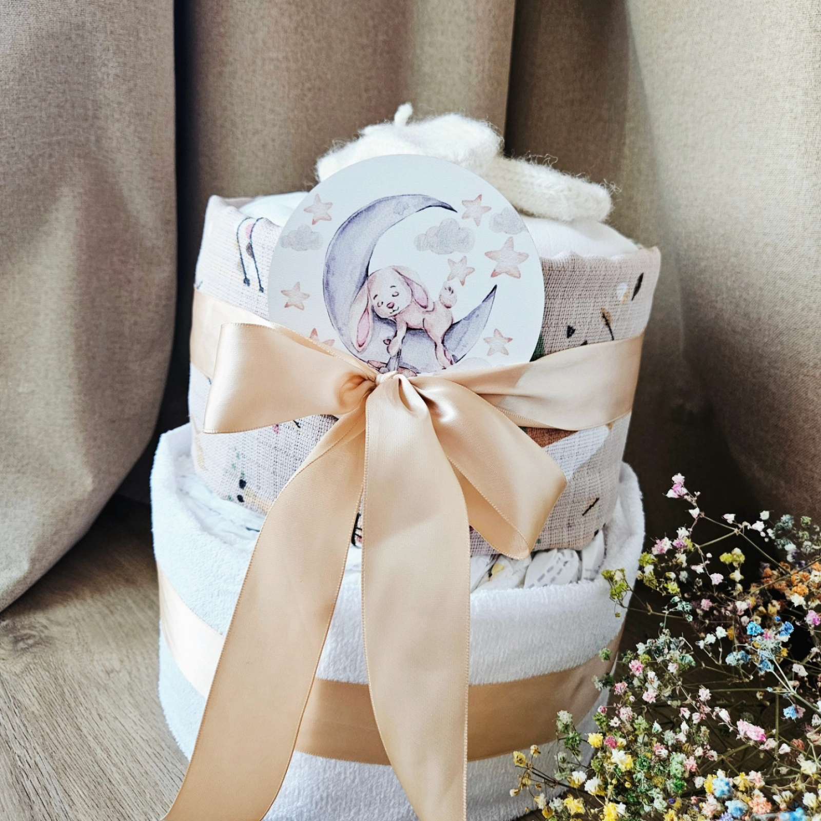 Sauskelnių tortas „Miegantis zuikutis“
