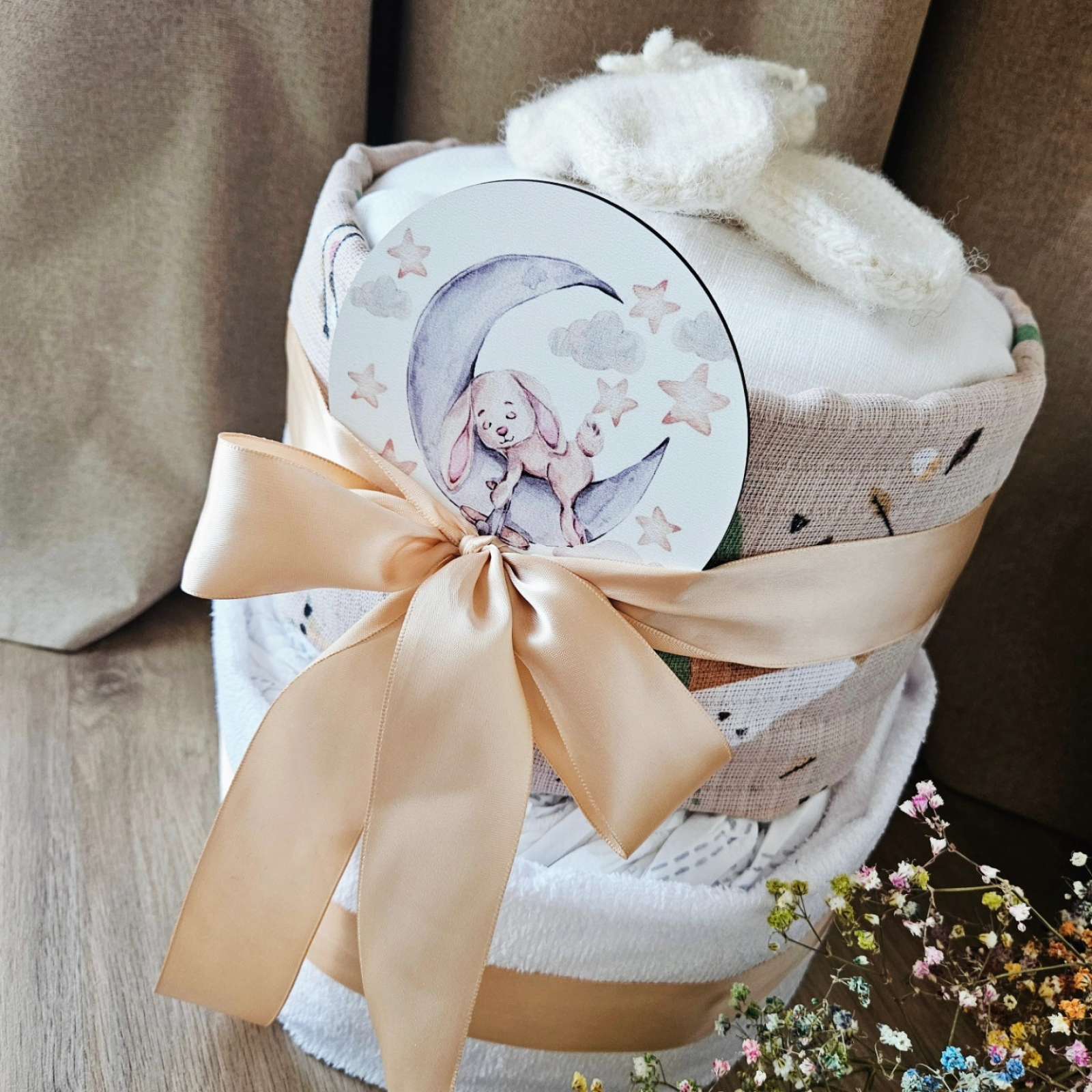 Sauskelnių tortas „Miegantis zuikutis“