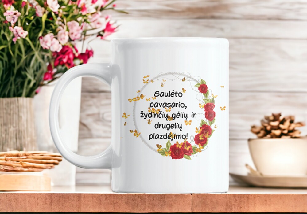 Standartinis puodelis „Saulėto pavasario...“