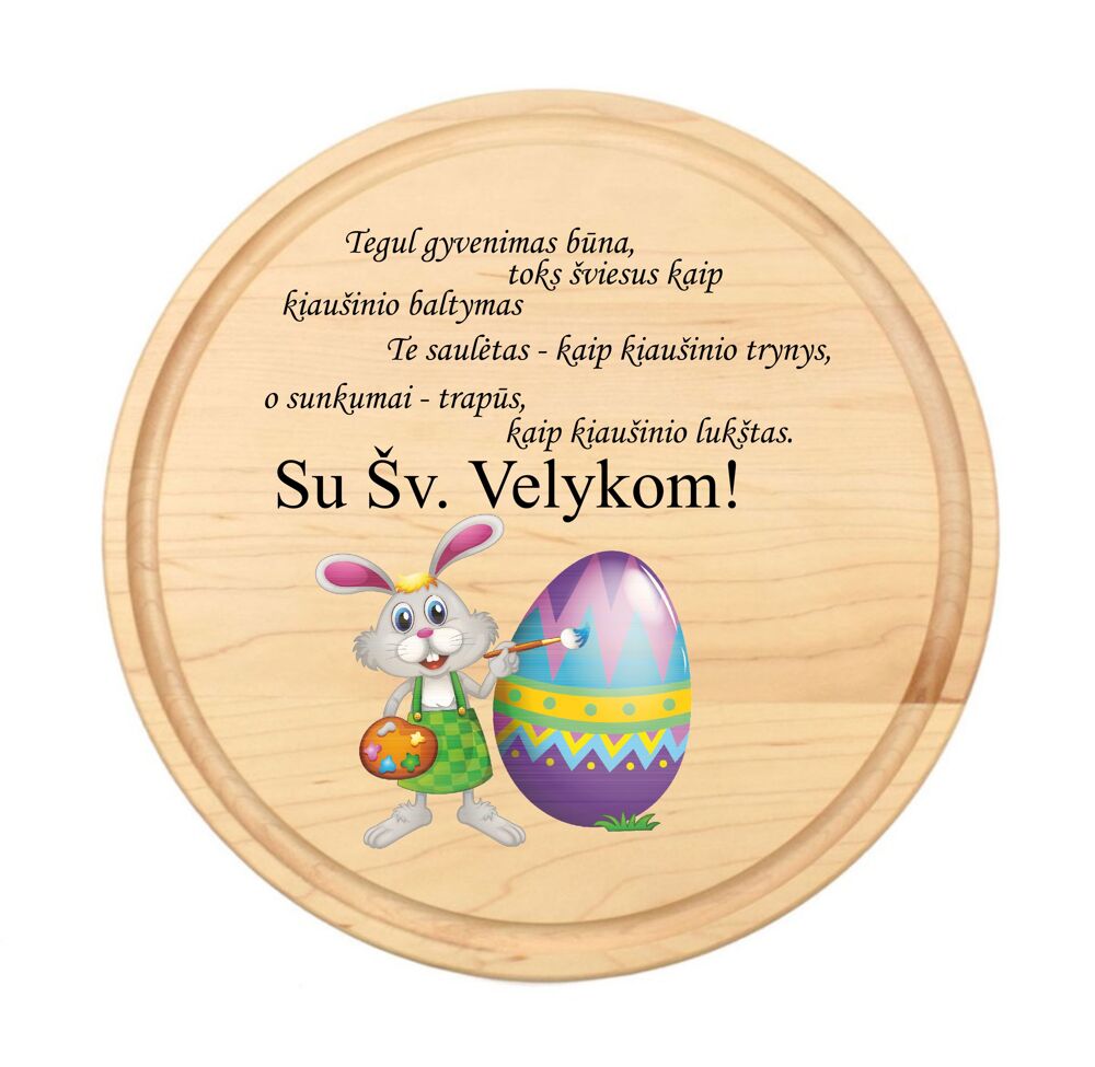 Apvali pjaustymo lentelė „Su Šv.Velykom“