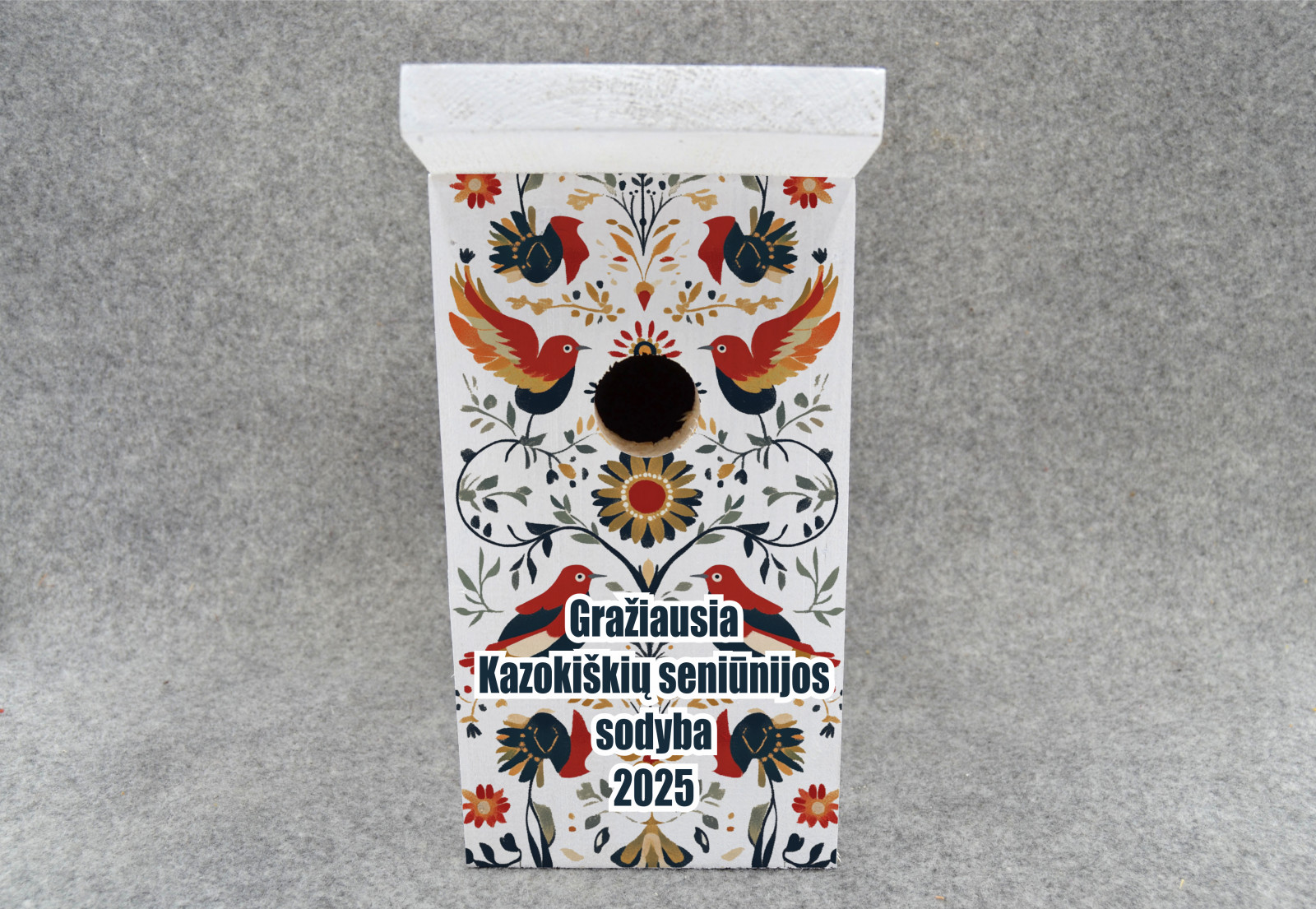 Baltas inkilas „Paukščiai čiulbuonėliai”