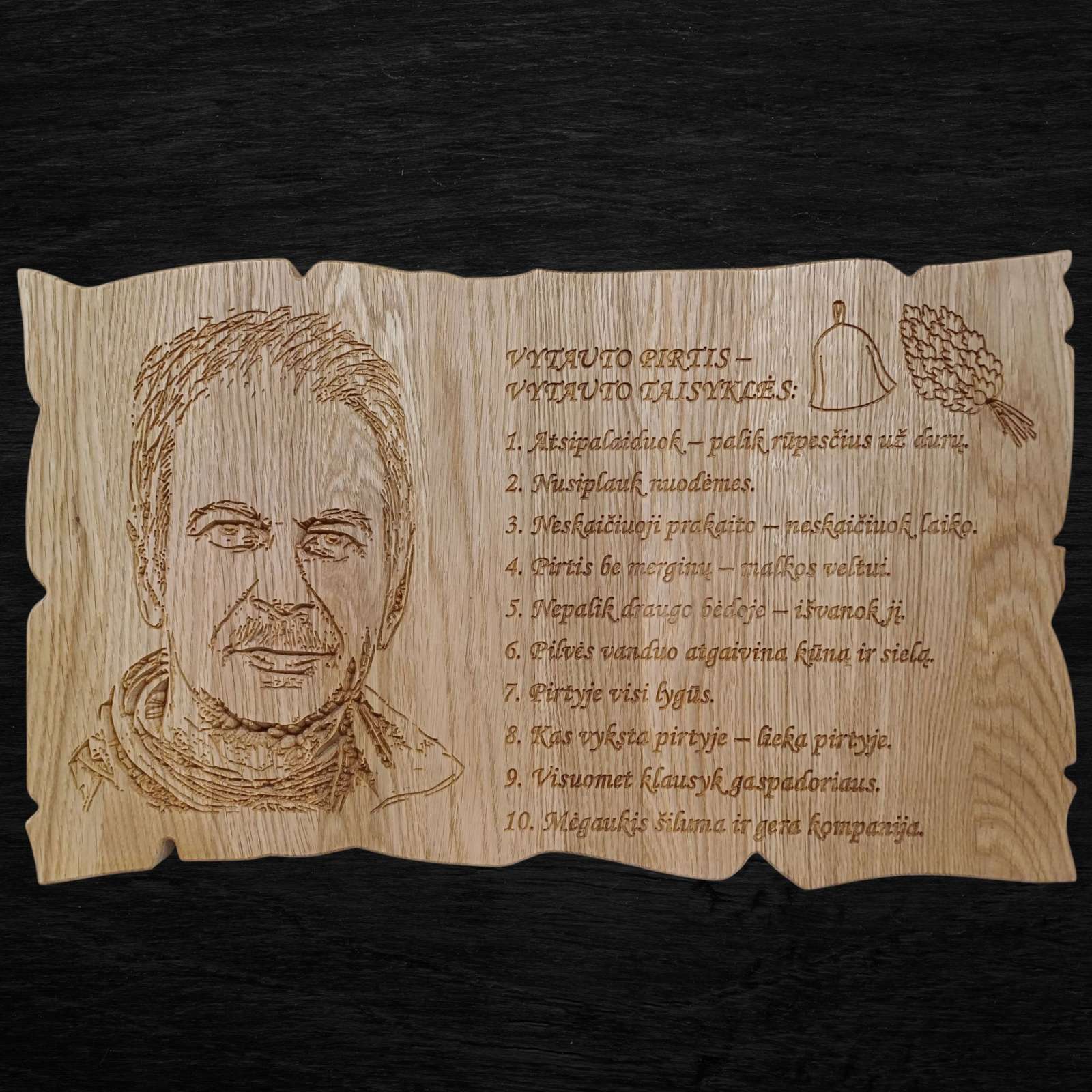 Personalizuota lentelė „Pirties taisyklės“
