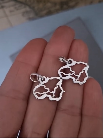 Sidabrinis pakabukas „Lietuvos regionai“