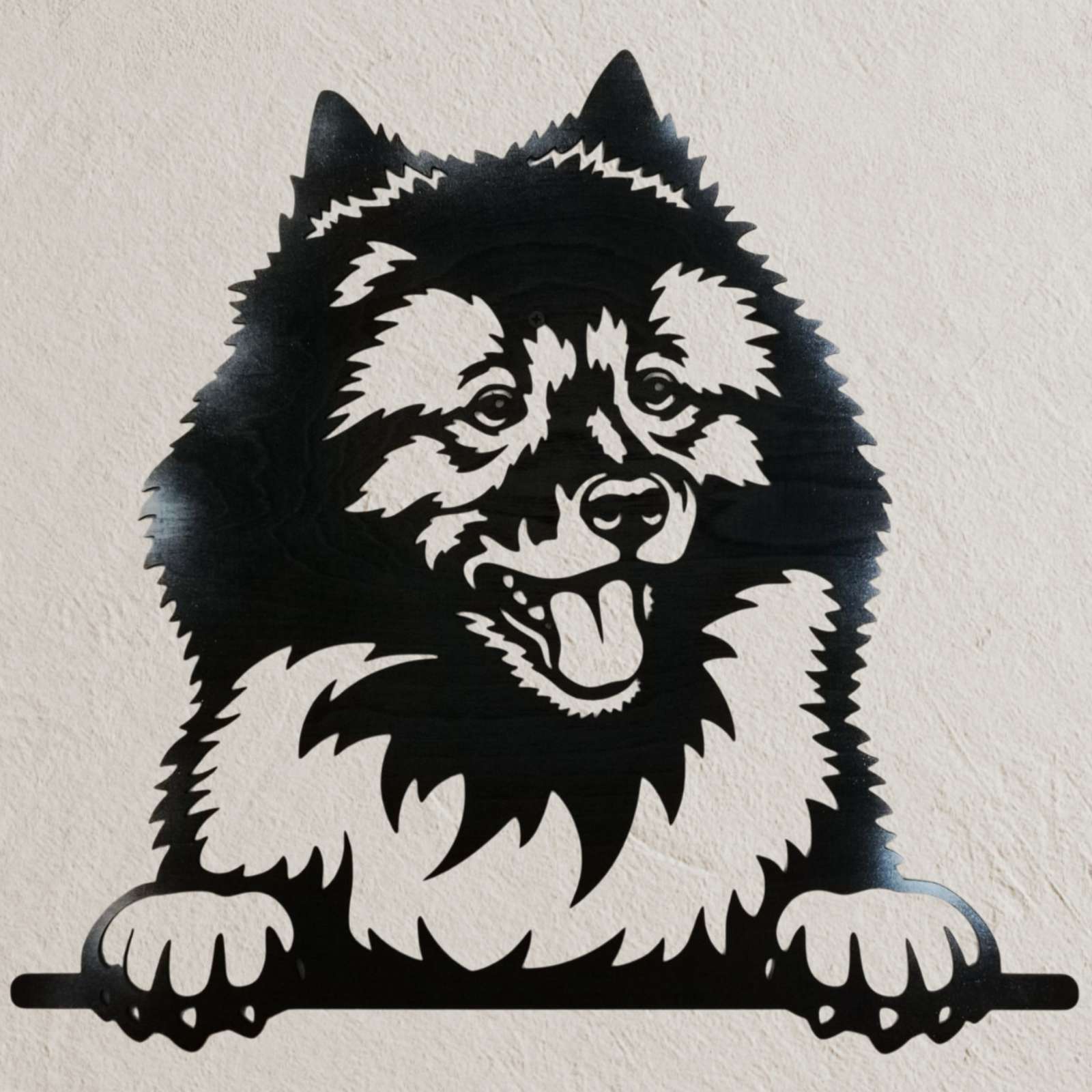Medinė sienos dekoracija „Šuo“