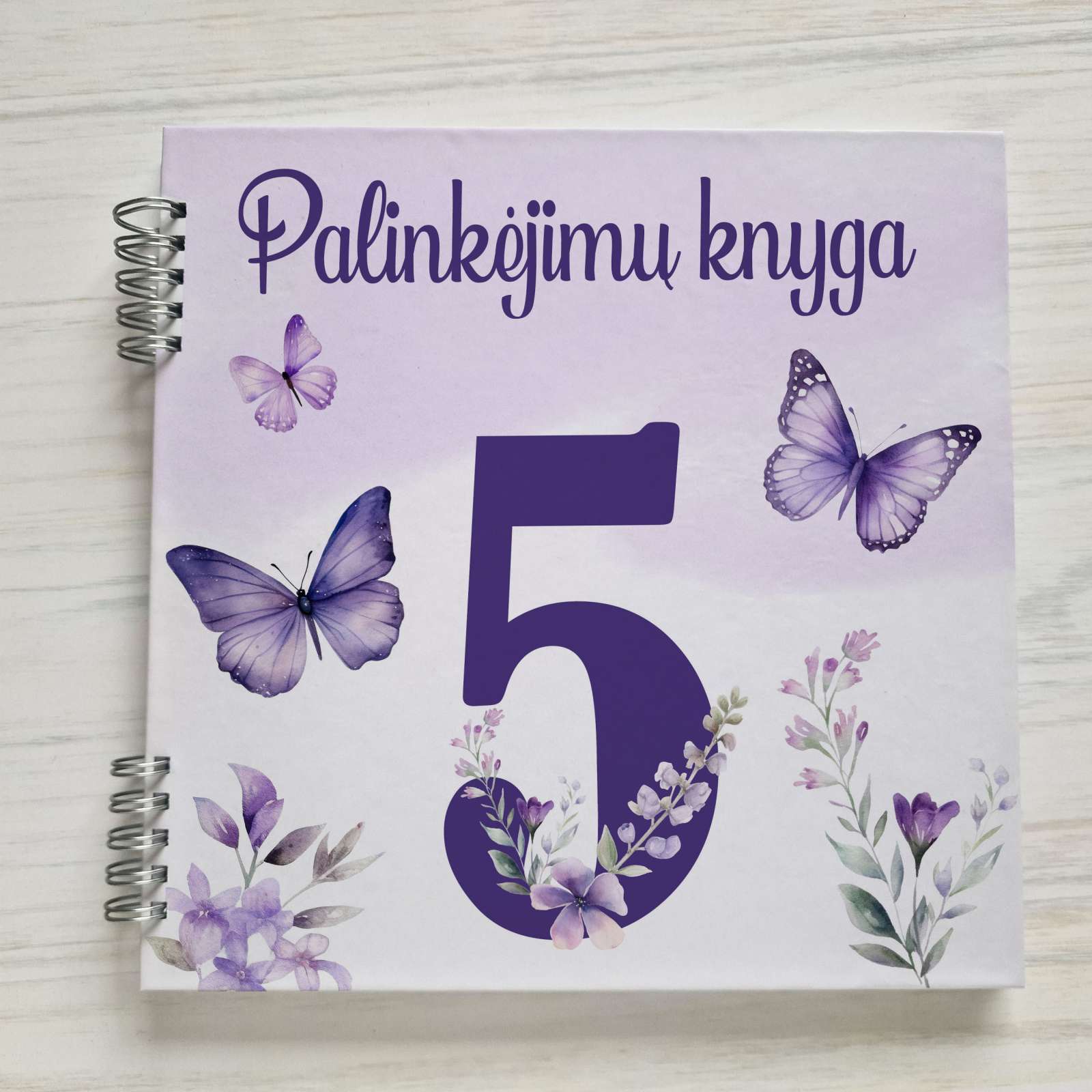 Penkto gimtadienio palinkėjimų knyga „Drugeliai“