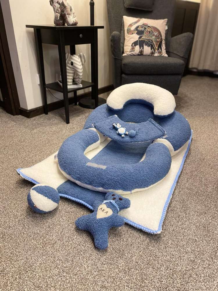 SĖDINUKAS Komfortas pailgas kilimėlis ,,Teddy vandenynas,,