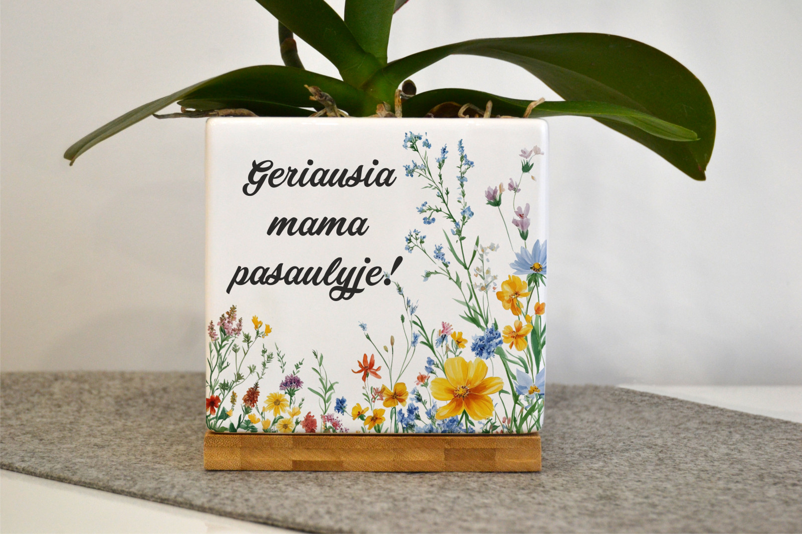 Vazonėlis Mamos dienai „Geriausia mama”