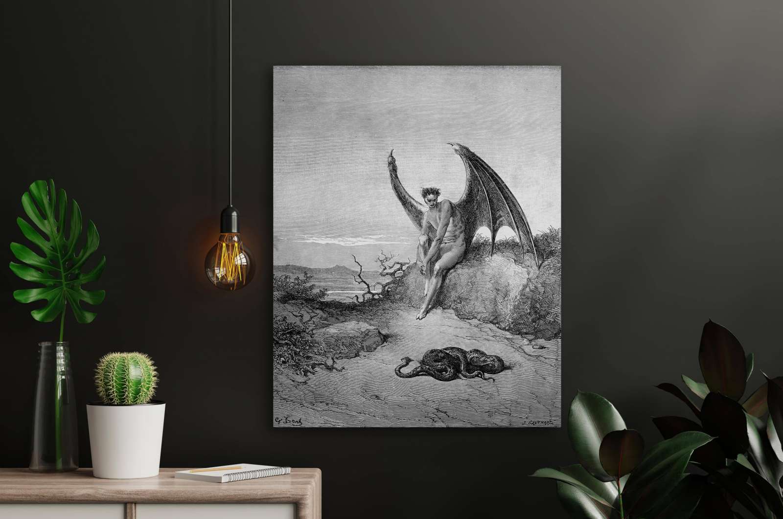 Reprodukcija „Daugelio ratų labirinte“, Gustave Dore (1866)