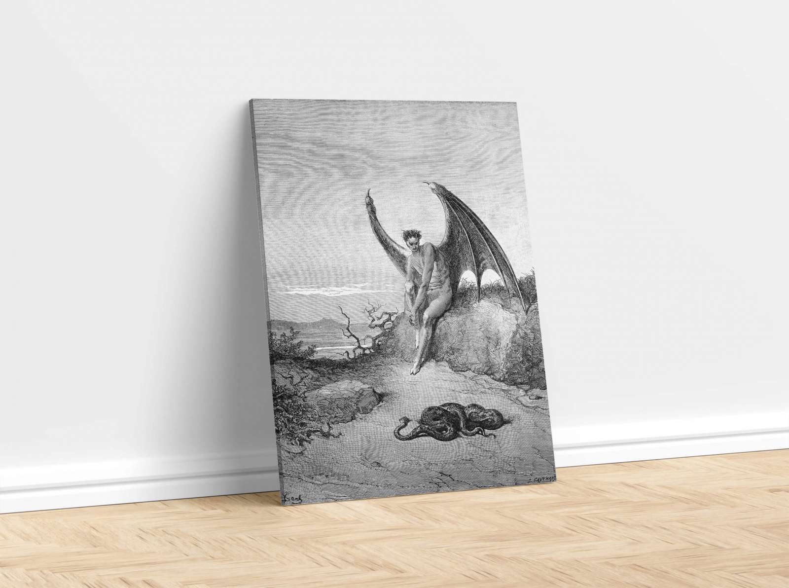 Reprodukcija „Daugelio ratų labirinte“, Gustave Dore (1866)