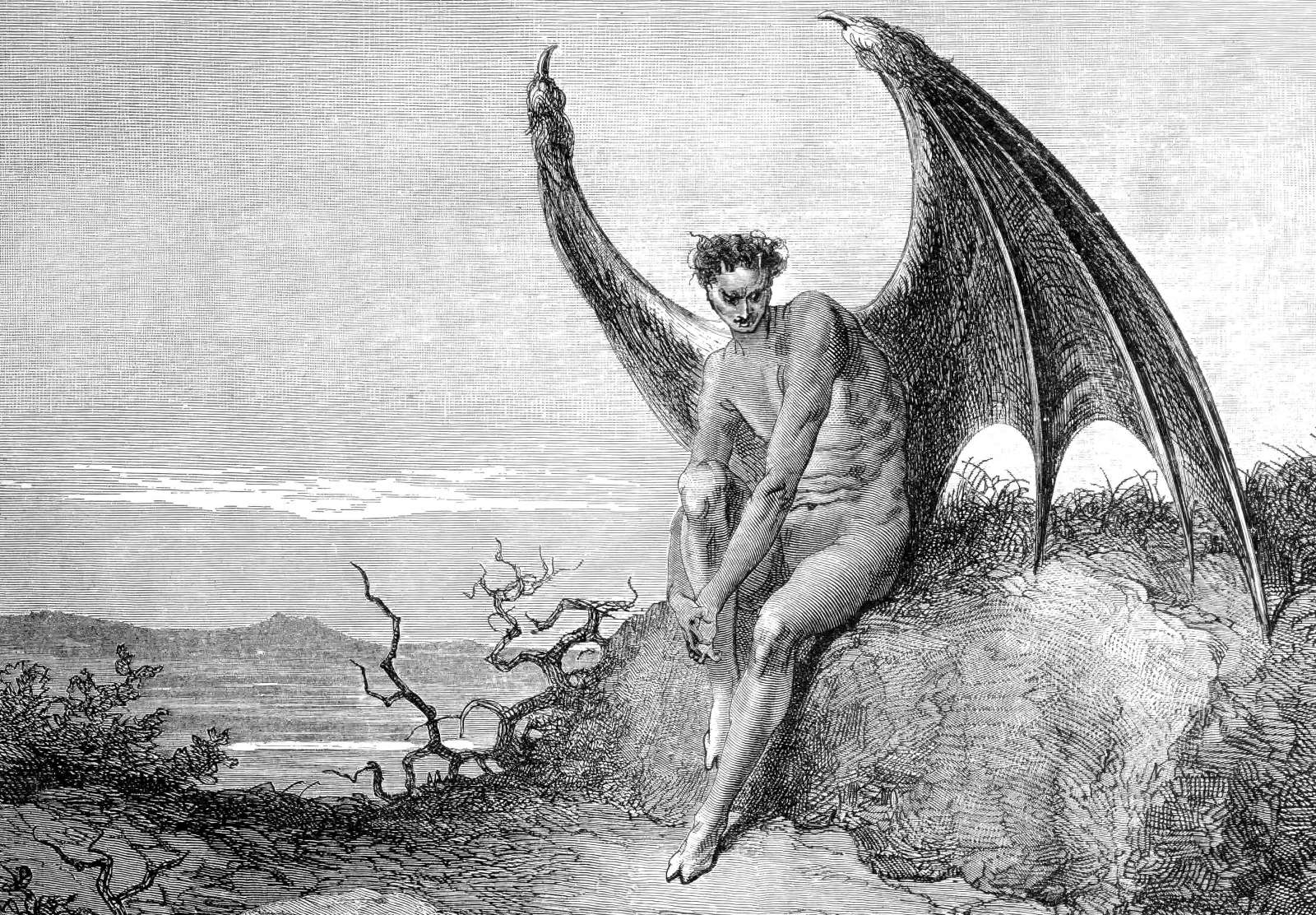Reprodukcija „Daugelio ratų labirinte“, Gustave Dore (1866)