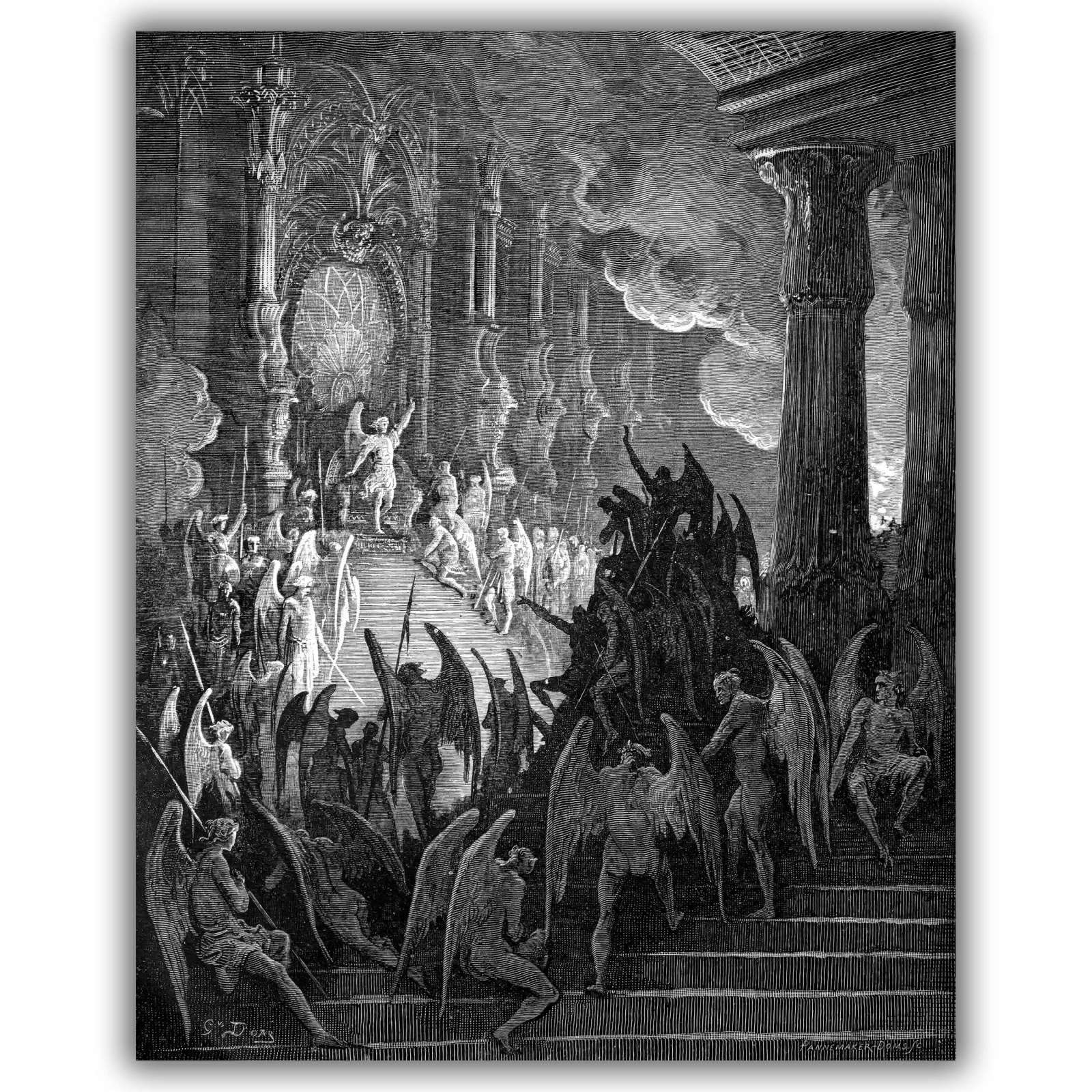 Reprodukcija „Aukštai soste“, Gustave Dore (1866)