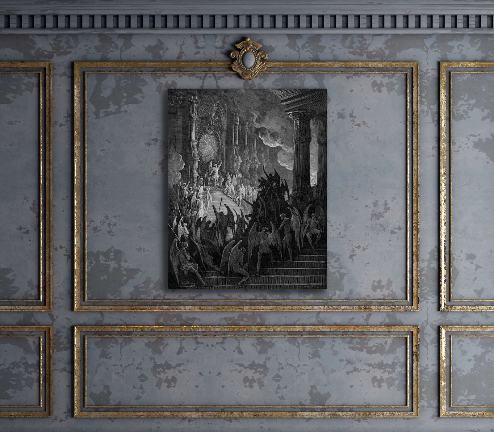 Reprodukcija „Aukštai soste“, Gustave Dore (1866)