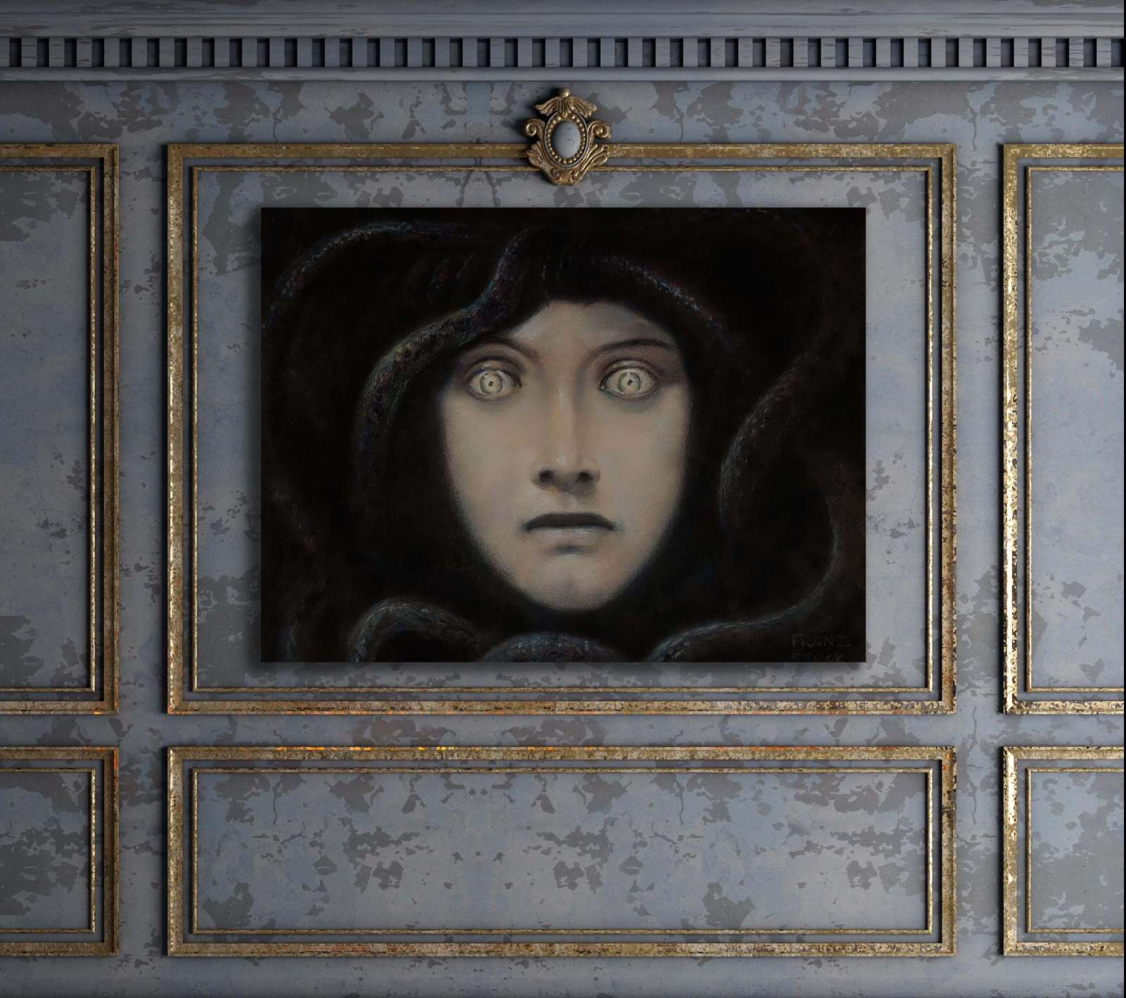 Reprodukcija „Medūzos portretas“, Franz von Stuck (1892)