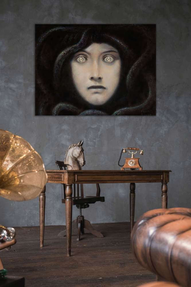 Reprodukcija „Medūzos portretas“, Franz von Stuck (1892)