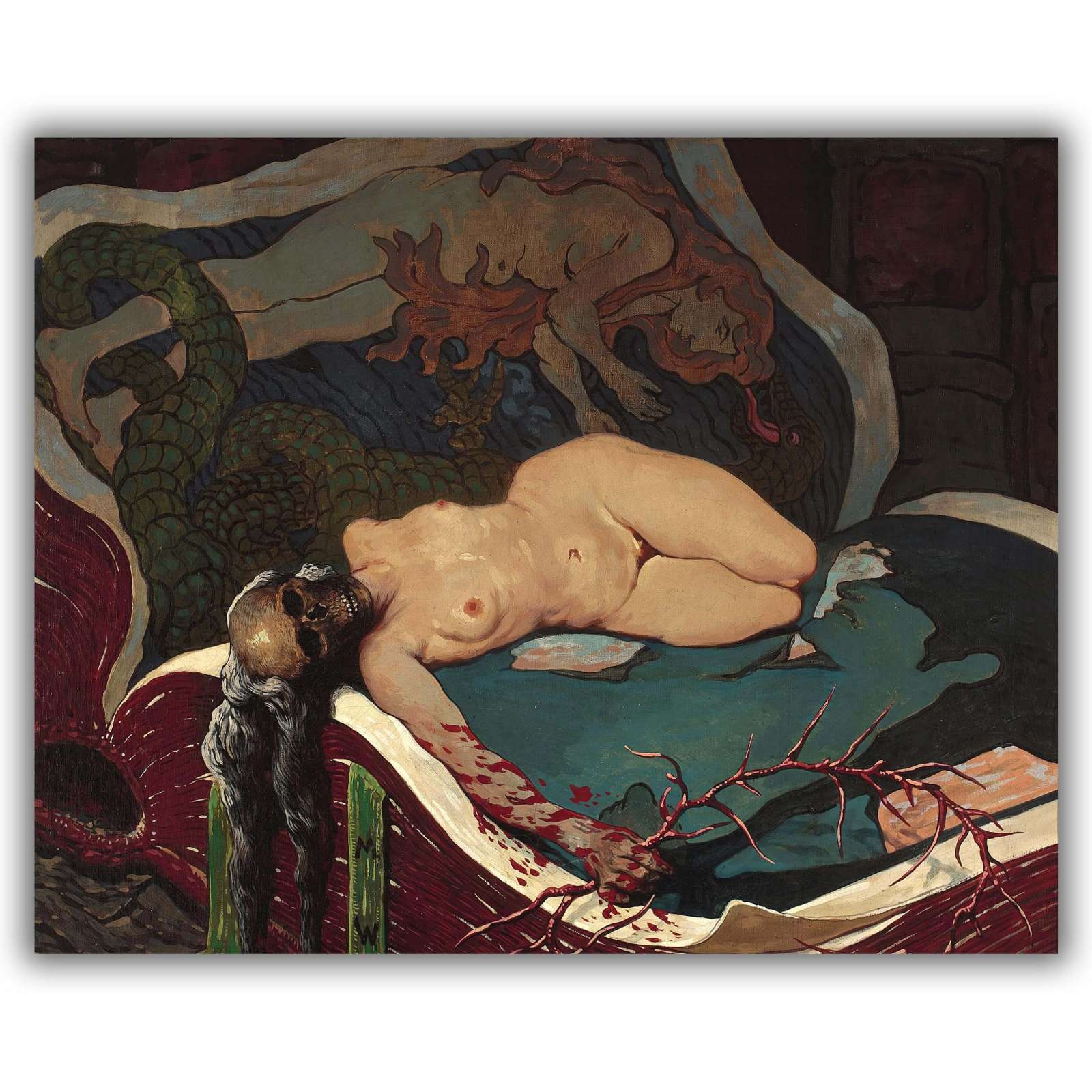 Reprodukcija „Senoji tiesa slypi knygose“, Marian Wawrzeniecki (1910)