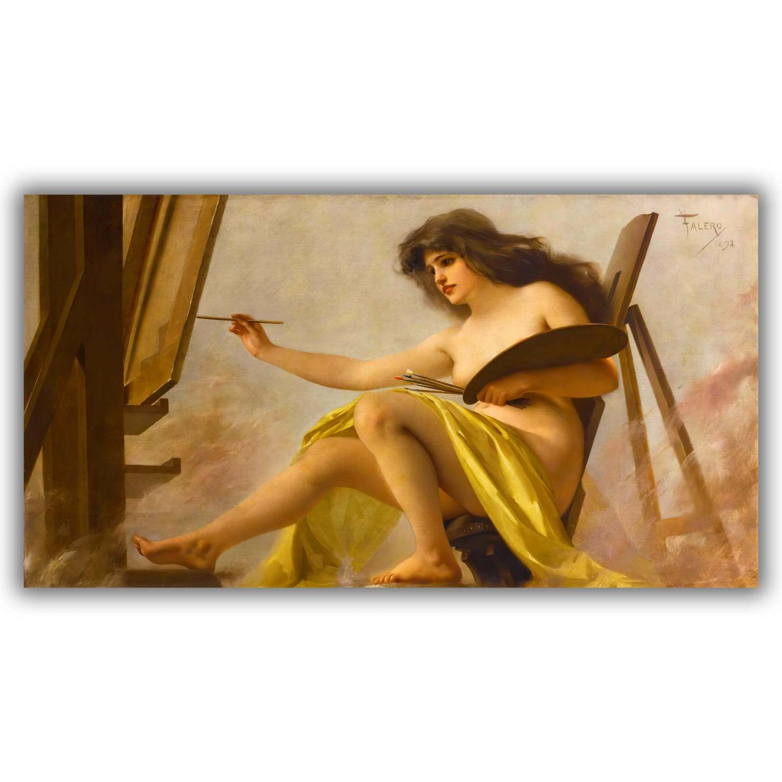 Reprodukcija „Meno alegorija“, Luis Ricardo Falero (1892)