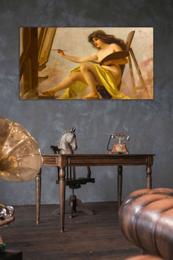 Reprodukcija „Meno alegorija“, Luis Ricardo Falero (1892)