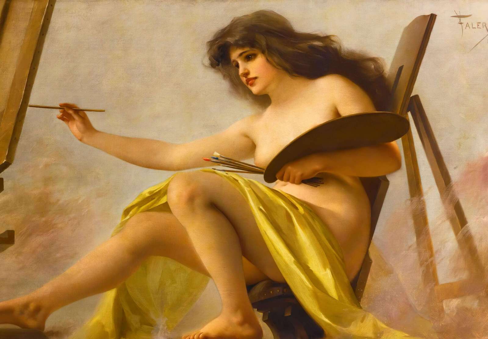 Reprodukcija „Meno alegorija“, Luis Ricardo Falero (1892)