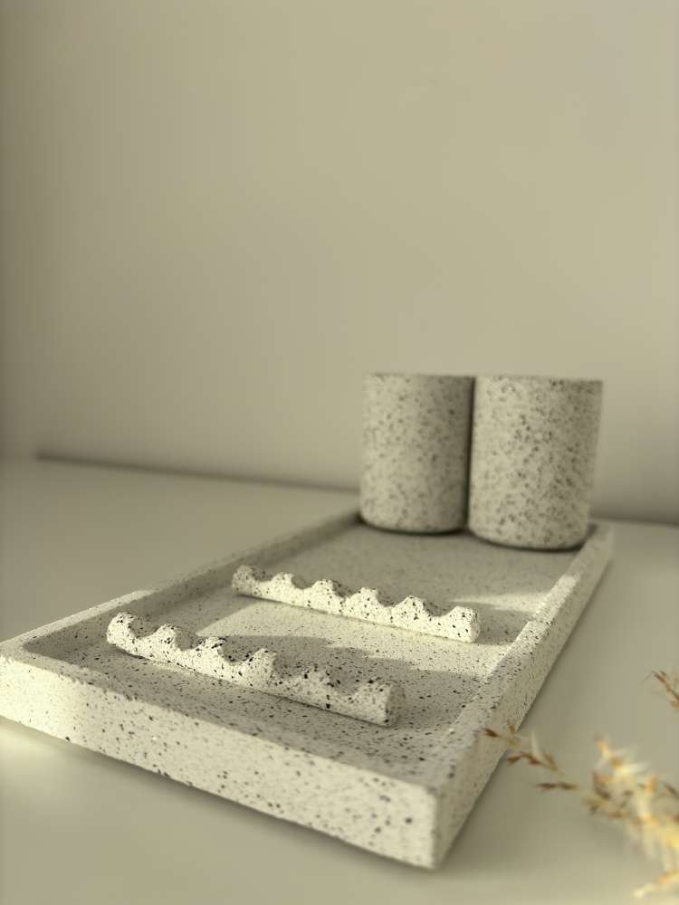 Grey granite įrankių padėklas
