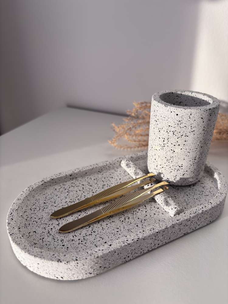 Mažas mikrocemento įrankių padėklas