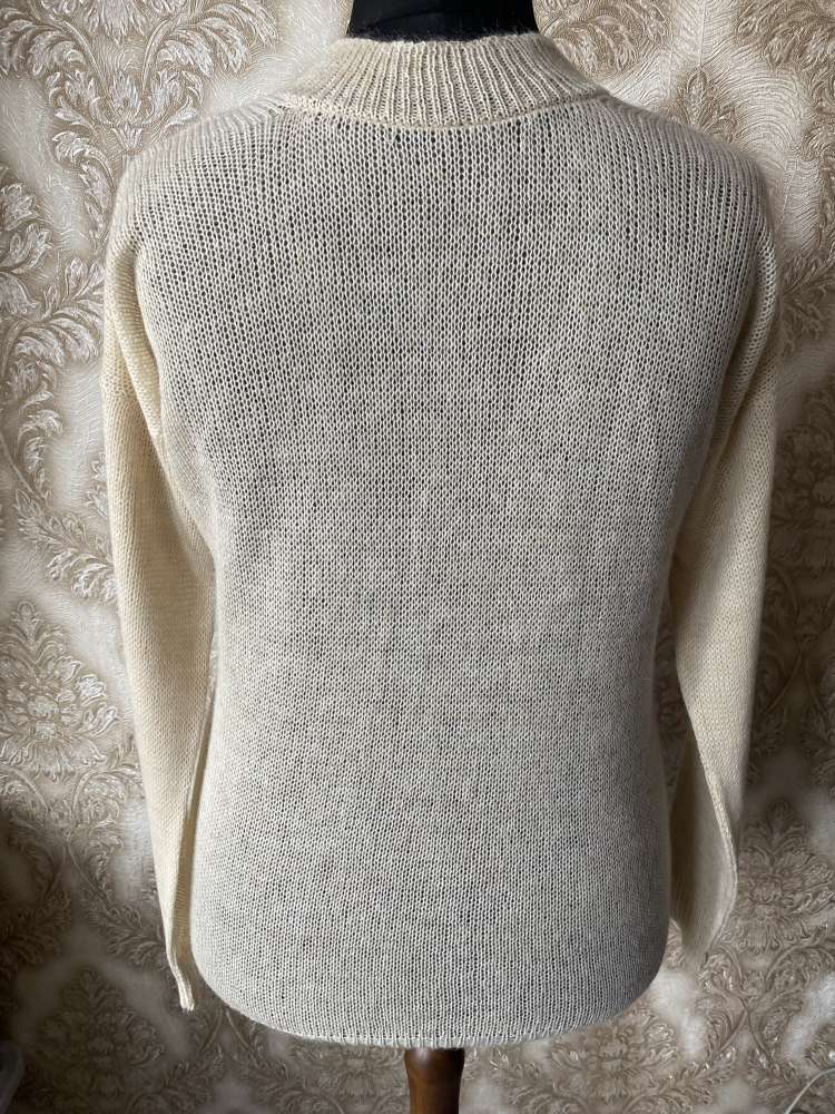 Megztas plonas moheros megztinis smėlio spalvos L/XL dydis GP-1651