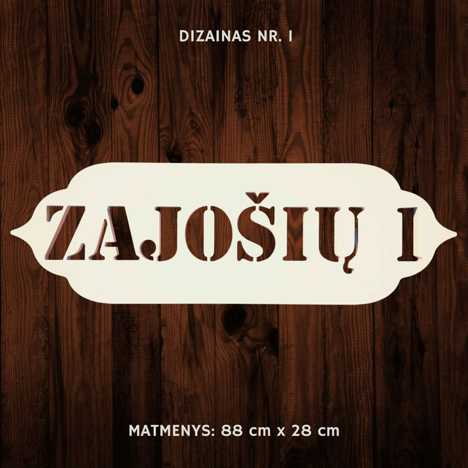 Medinės adreso lentelės (2 dizaino pasirinkimai)