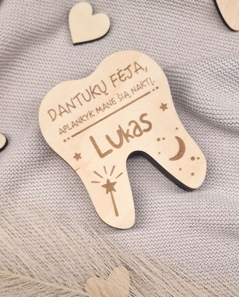 Dėžutė dantukui ir pinigėliui „Dantukų fėja“
