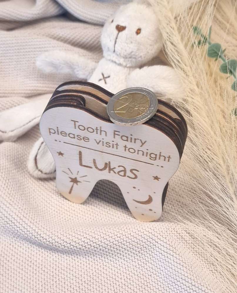 Dėžutė dantukui ir pinigėliui „Dantukų fėja“