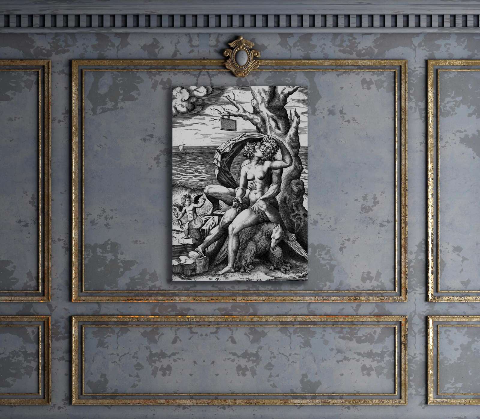 Reprodukcija „Jupiteris ir Semelė“, Marco da Ravenna