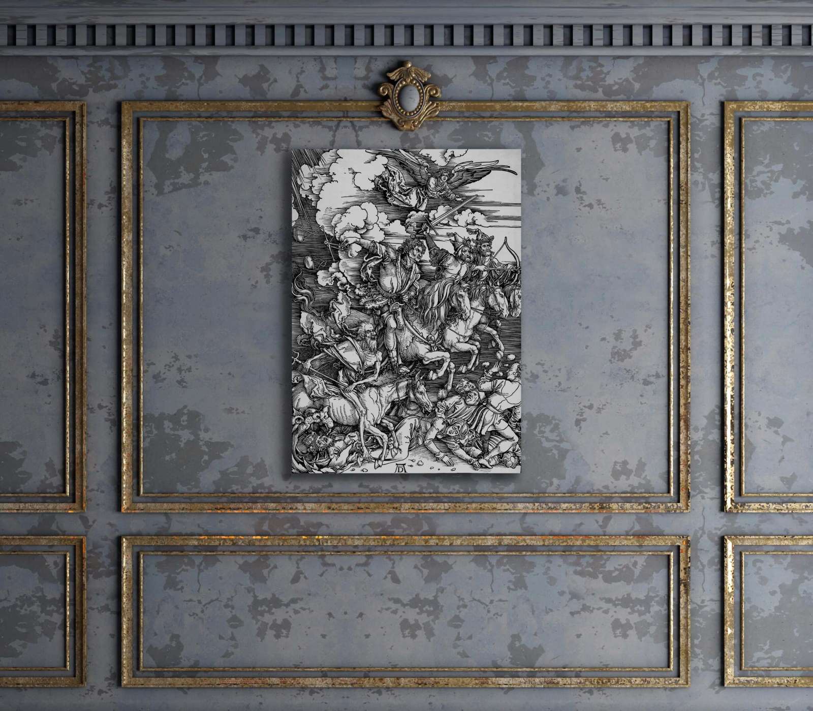 Reprodukcija „Keturi apokalipsės raiteliai“, Albrecht Durer