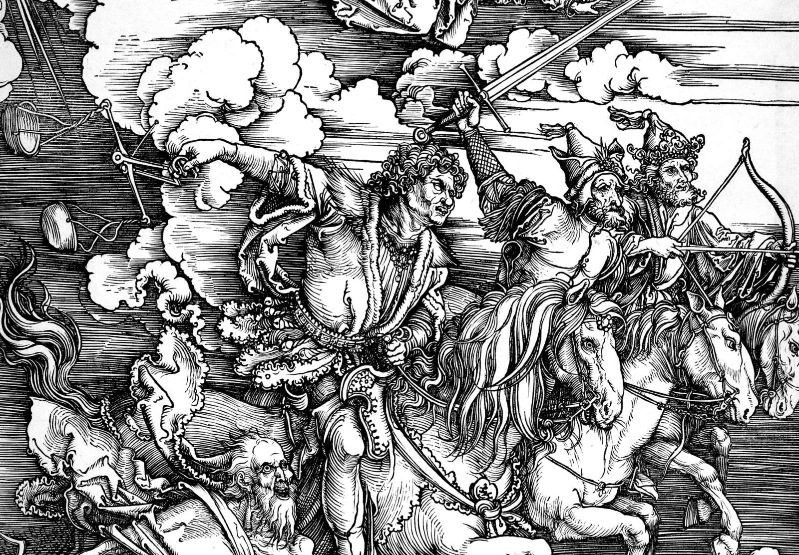 Reprodukcija „Keturi apokalipsės raiteliai“, Albrecht Durer