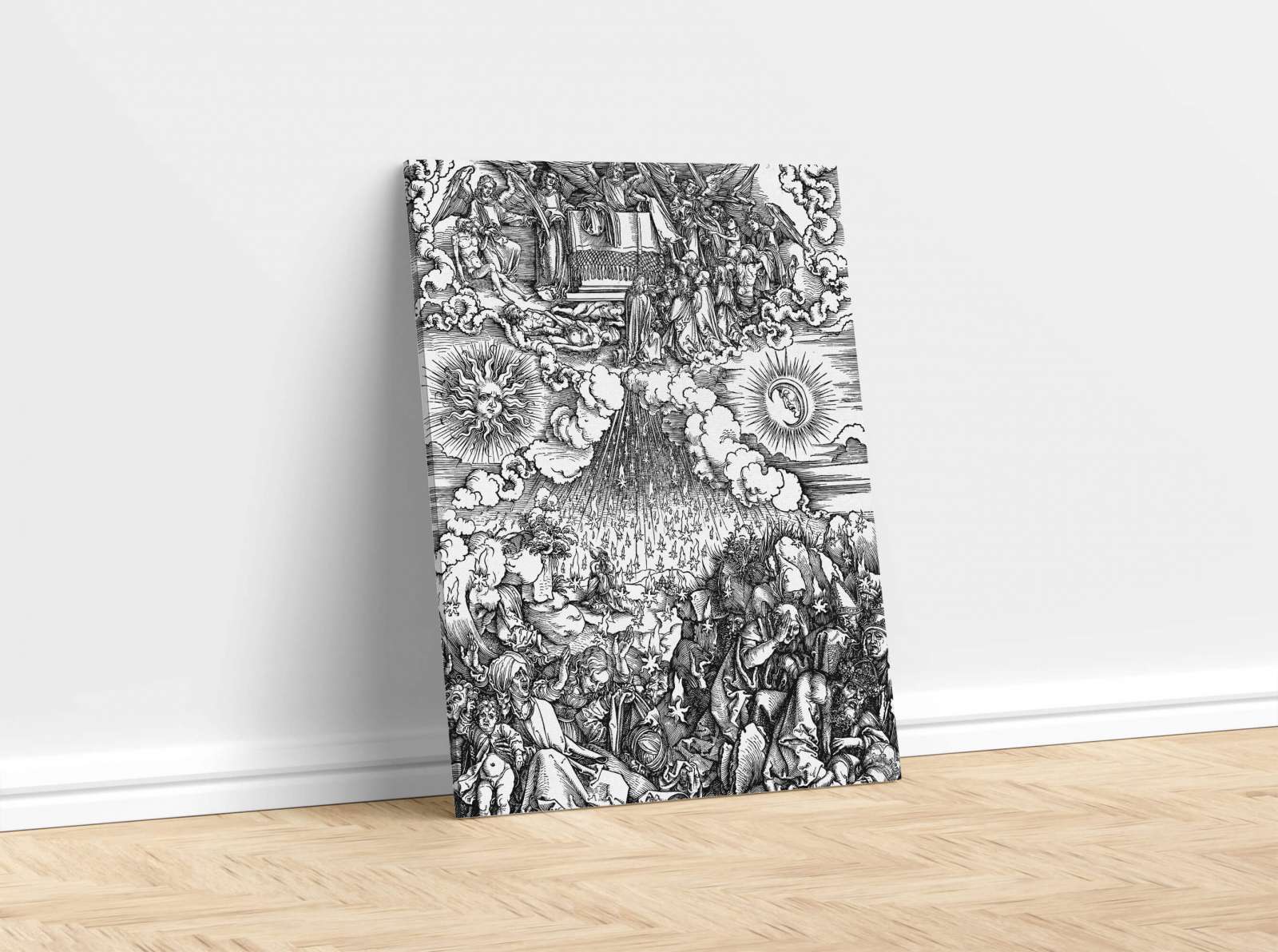 Reprodukcija „Avinėlis laužo penktąjį ir šeštąjį antspaudus“, Albrecht Durer