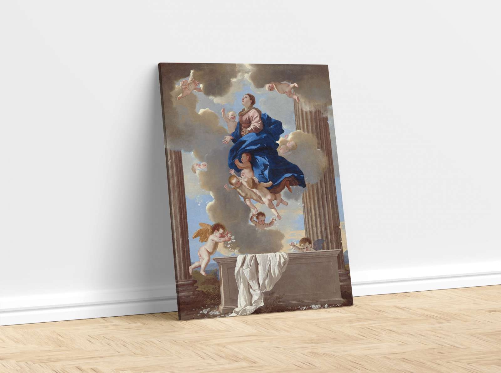 Reprodukcija „Mergelės ėmimas dangun“, Nicolas Poussin (1632)