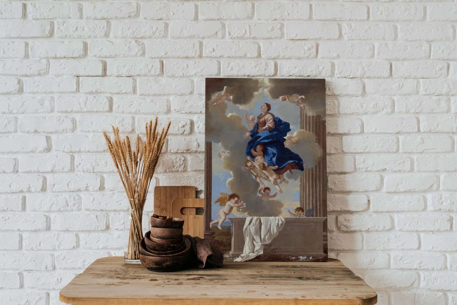 Reprodukcija „Mergelės ėmimas dangun“, Nicolas Poussin (1632)