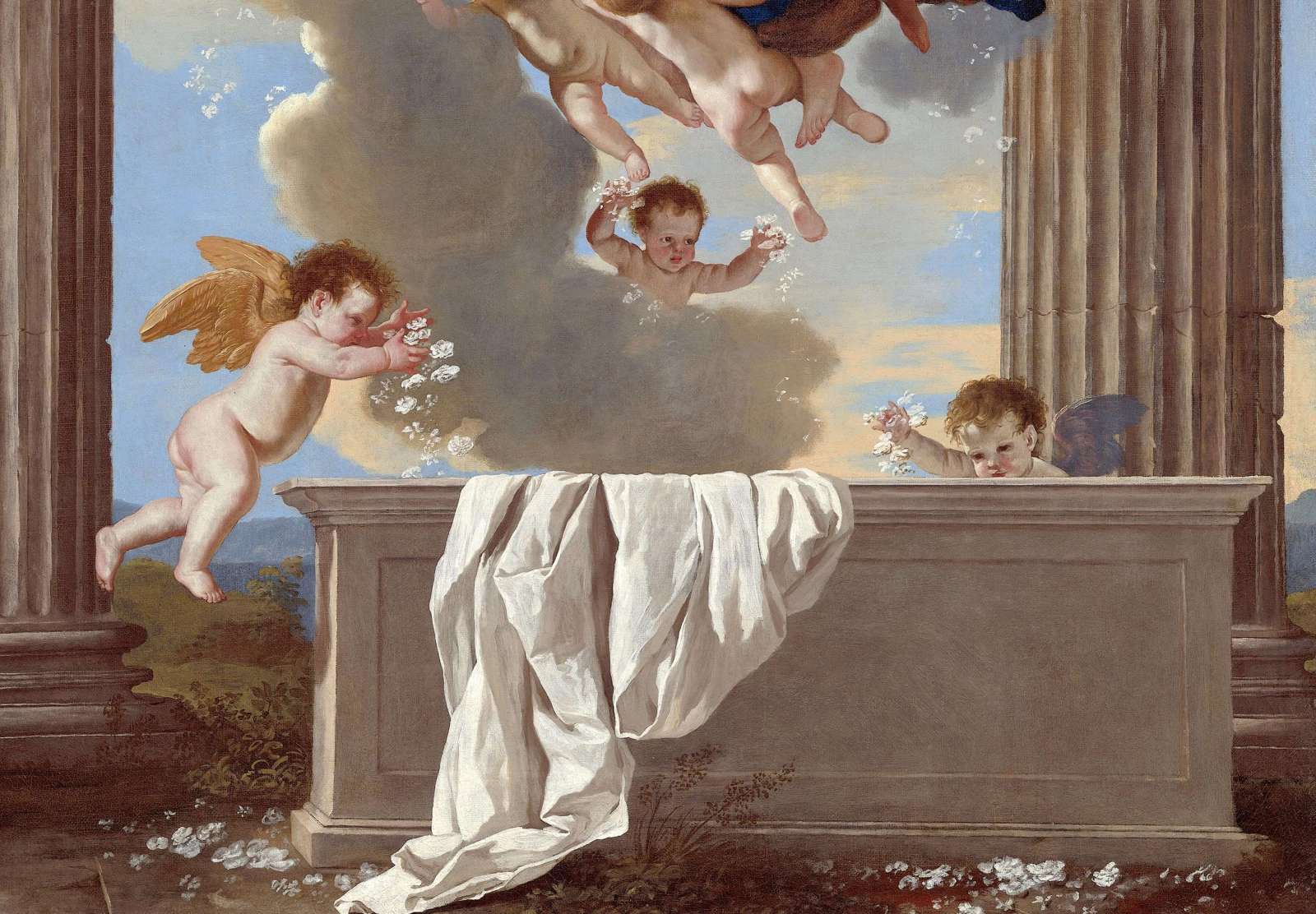 Reprodukcija „Mergelės ėmimas dangun“, Nicolas Poussin (1632)