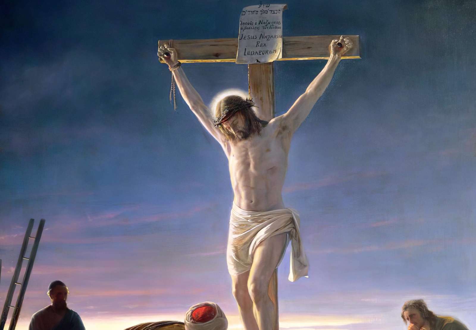 Reprodukcija „Nukryžiuotas Kristus“, Carl Bloch (1870)